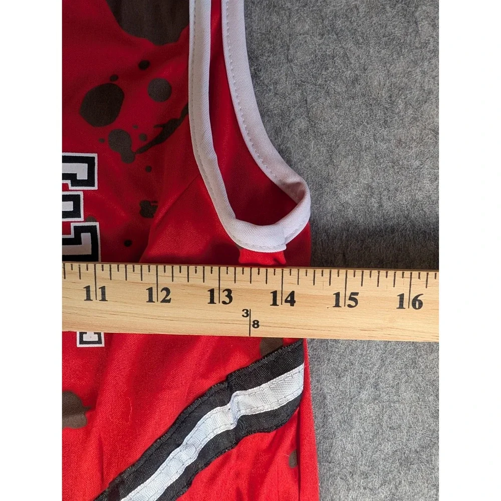 Chasing Fireflies Kids Zombie University Cheerleader Costume Dress Red Black